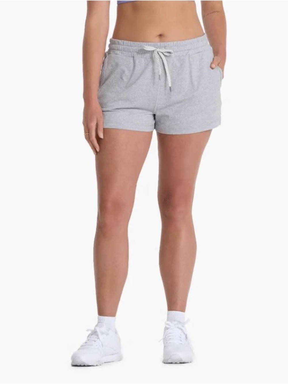 Vouri Halo Performance Light Gray Women's Drawstring Lounge Shorts